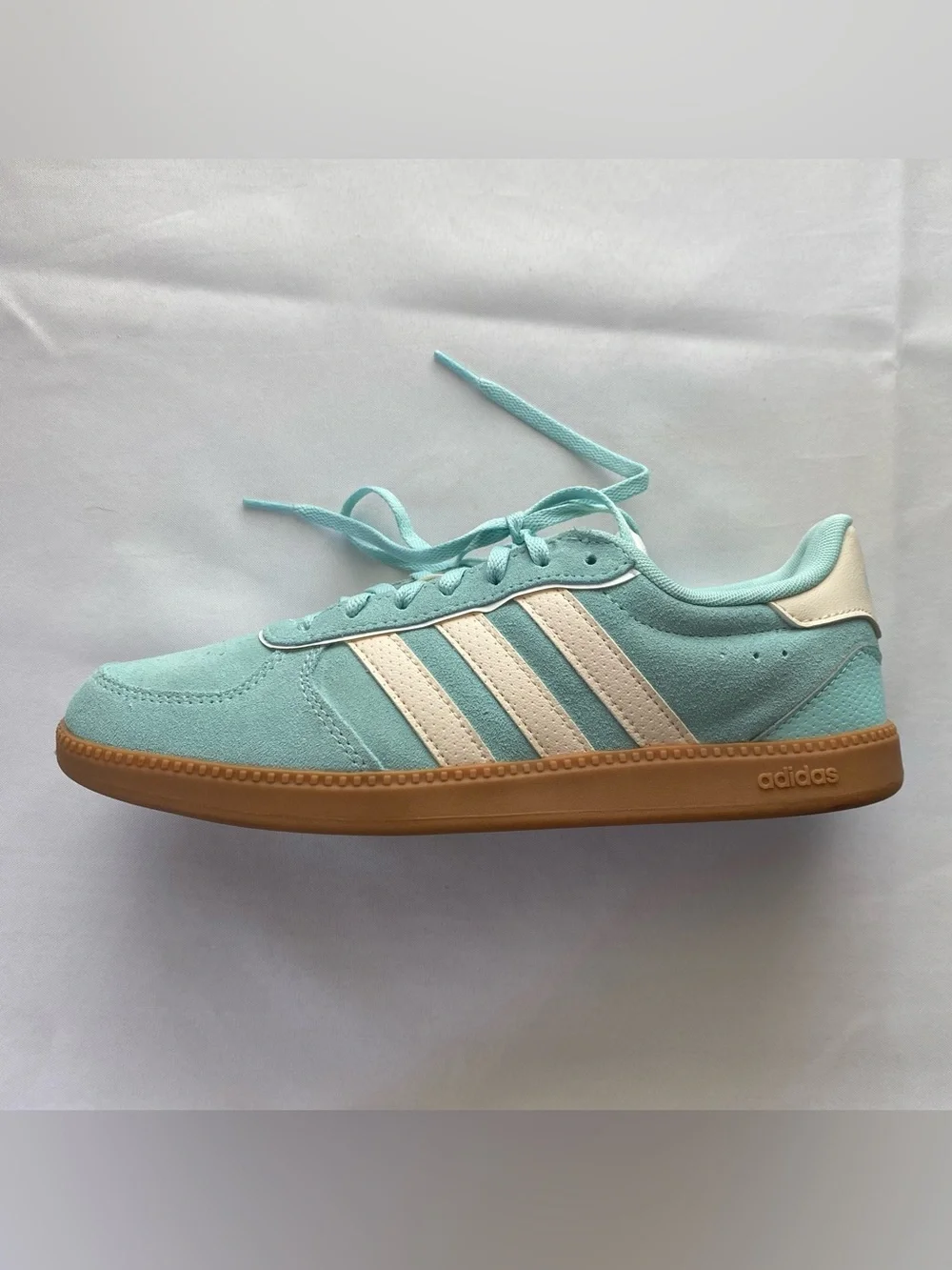 Adidas Flash Aqua/ Wonder White Breaknet Sleek Suede Sneakers 8 Streetwear